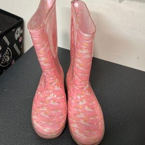 Not Rated Pink Rain & Snow Boots with Glossy Finish